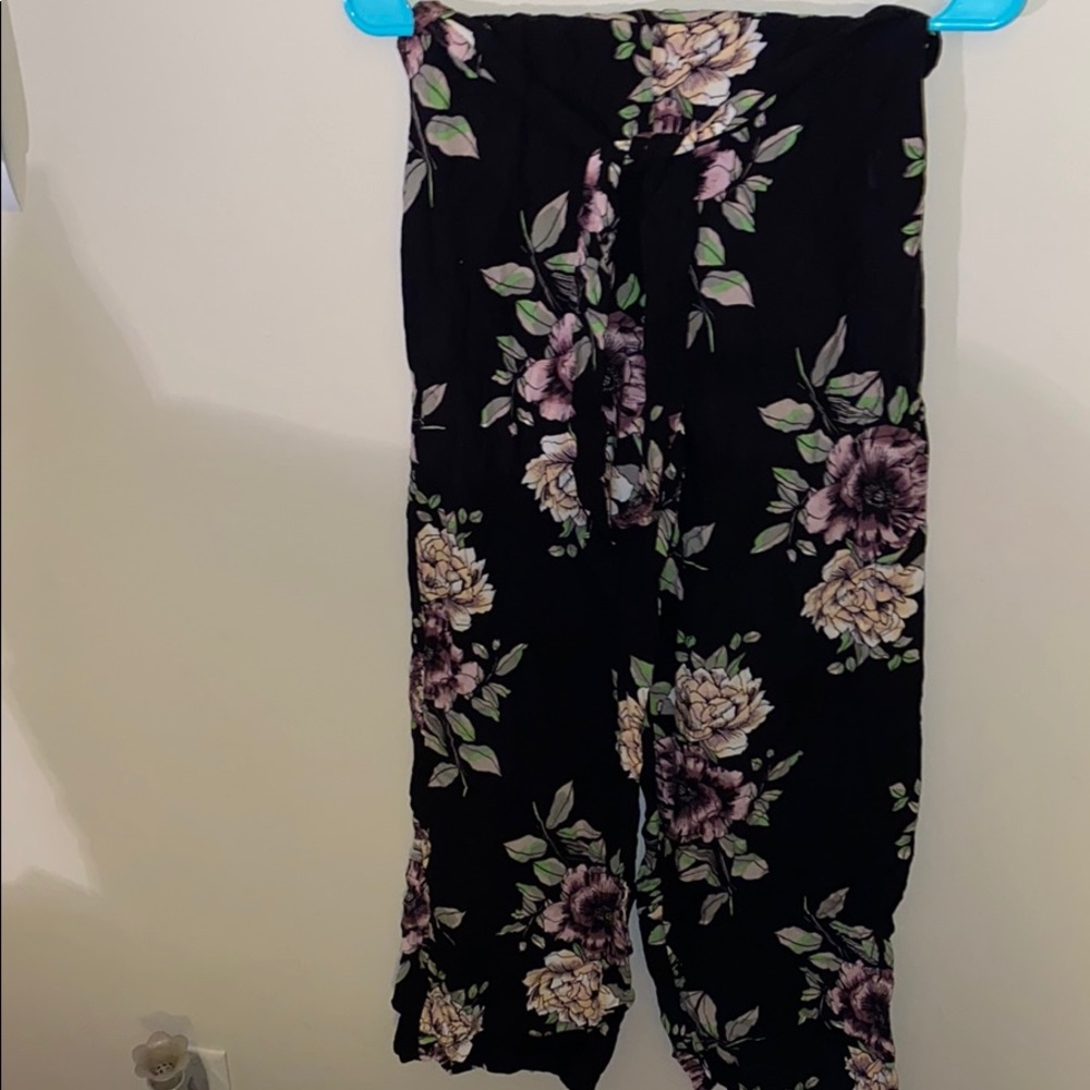Floral, flare pants